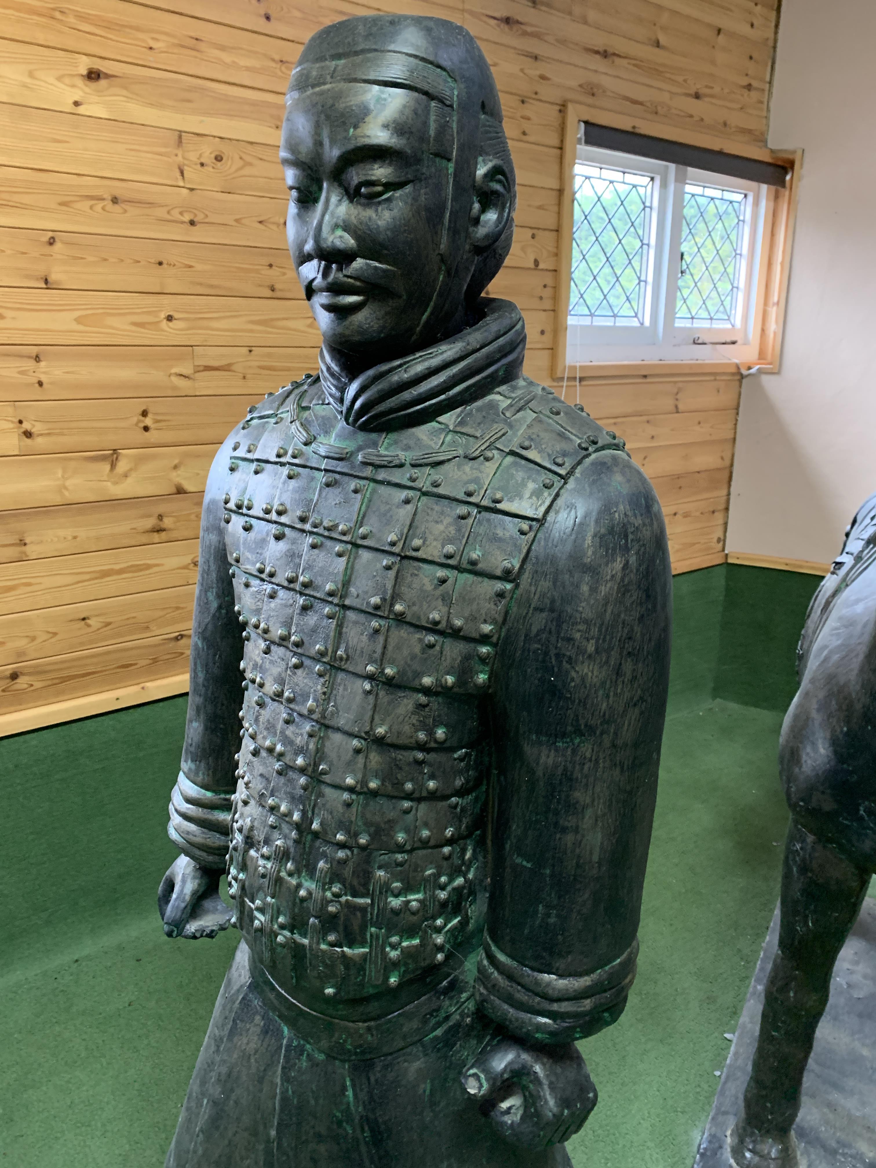 A Qin style terracotta figure of a cavalryman - Image 6 of 6