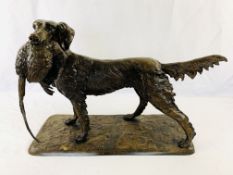 After Mene, a bronze figure of a setter dog