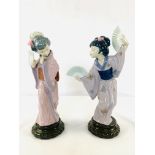 Two Lladro figures of Japanese ladies