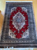 Red ground rug