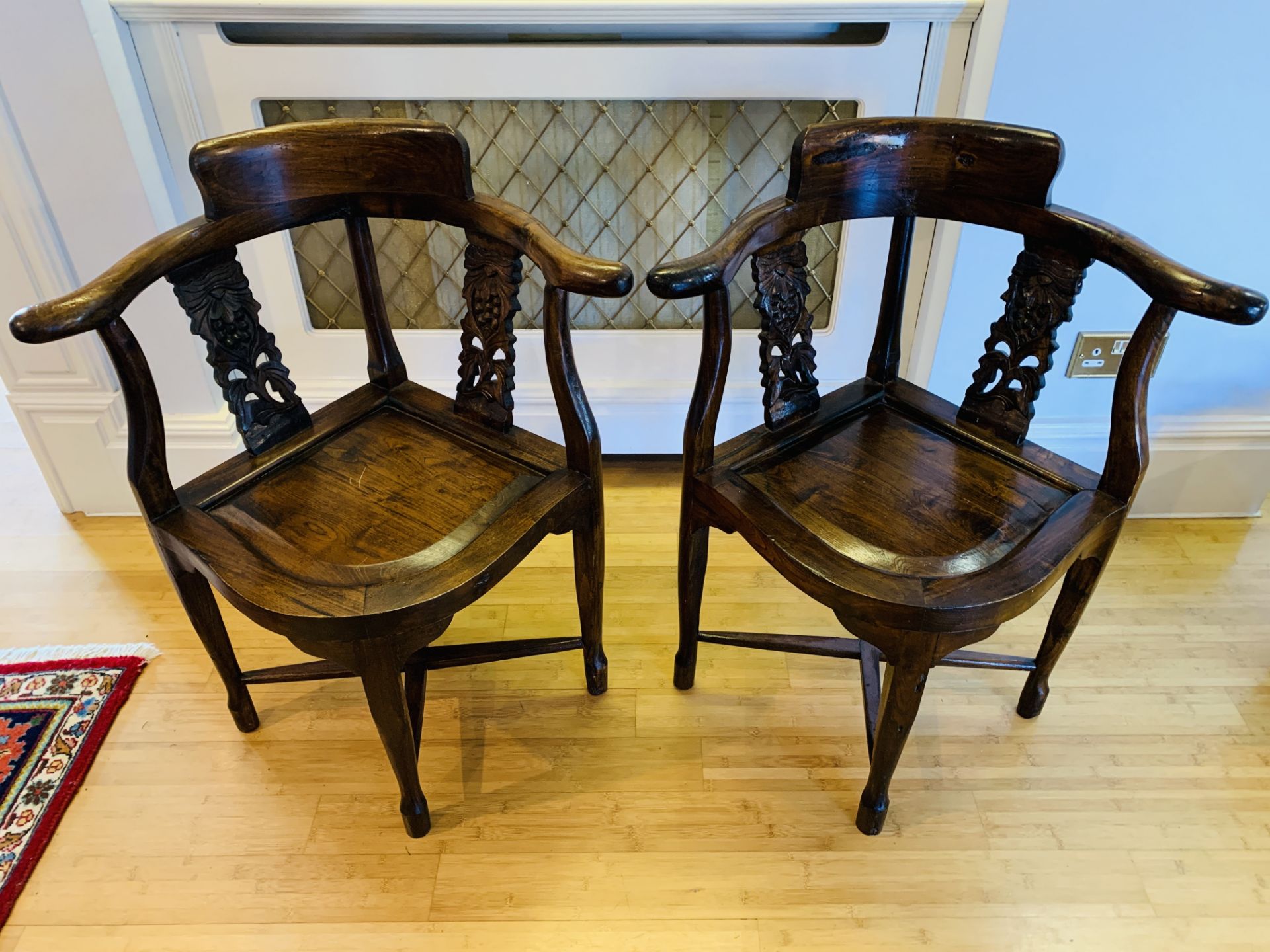 Pair of corner elbow chairs - Bild 4 aus 5
