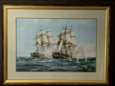 Three Montague Dawson prints together with another