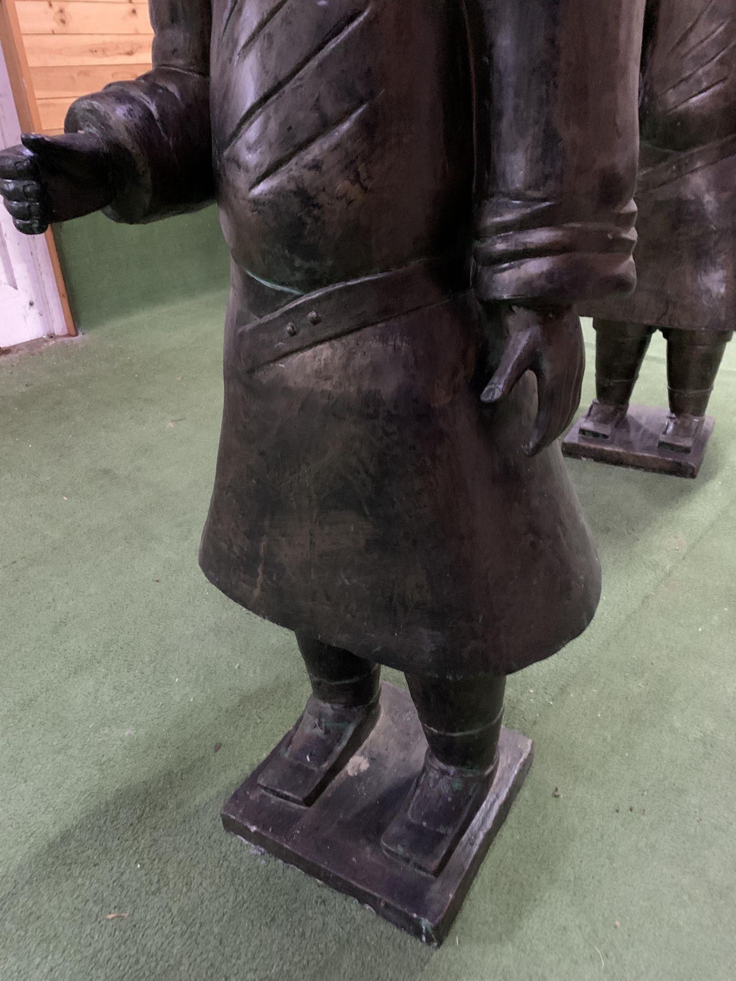 A Qin style terracotta figure of a standing soldier - Image 4 of 7