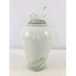 Lladro 'Herons Realm' lidded vase