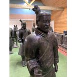 A Qin style terracotta figure of a standing soldier