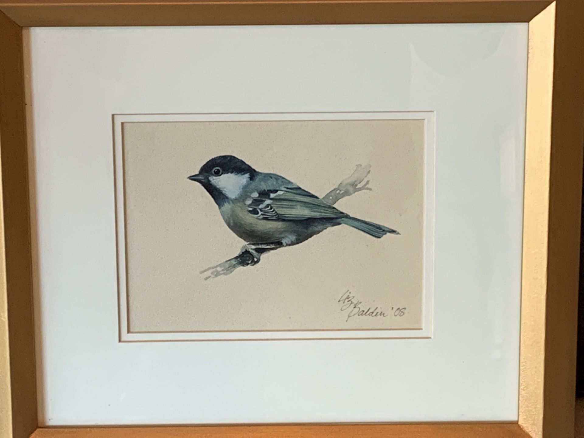 Two framed and glazed paintings of birds