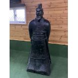 A Qin style terracotta figure of the Emperor Qin