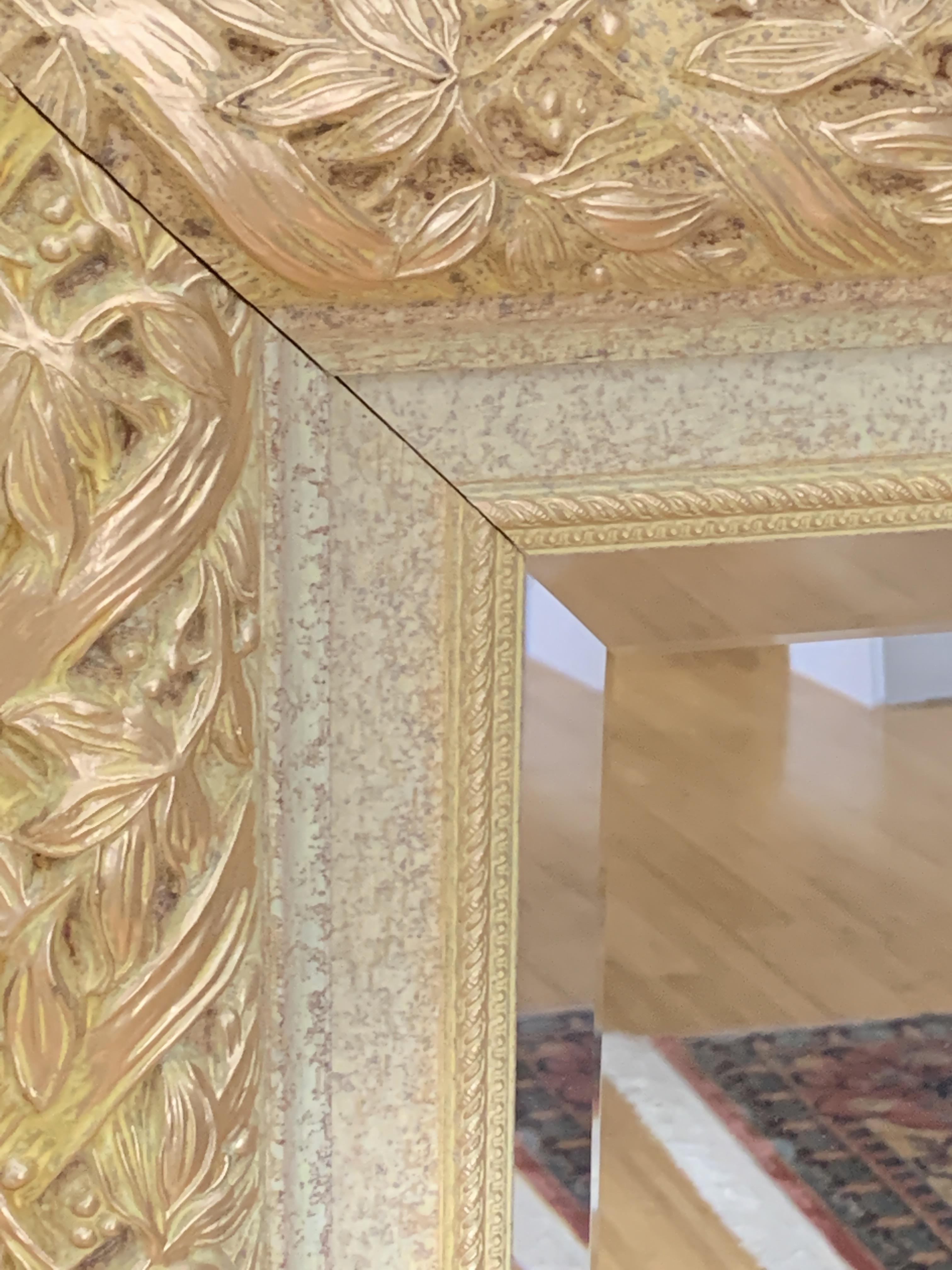 Gilt frame bevelled edge wall mirror - Image 2 of 2