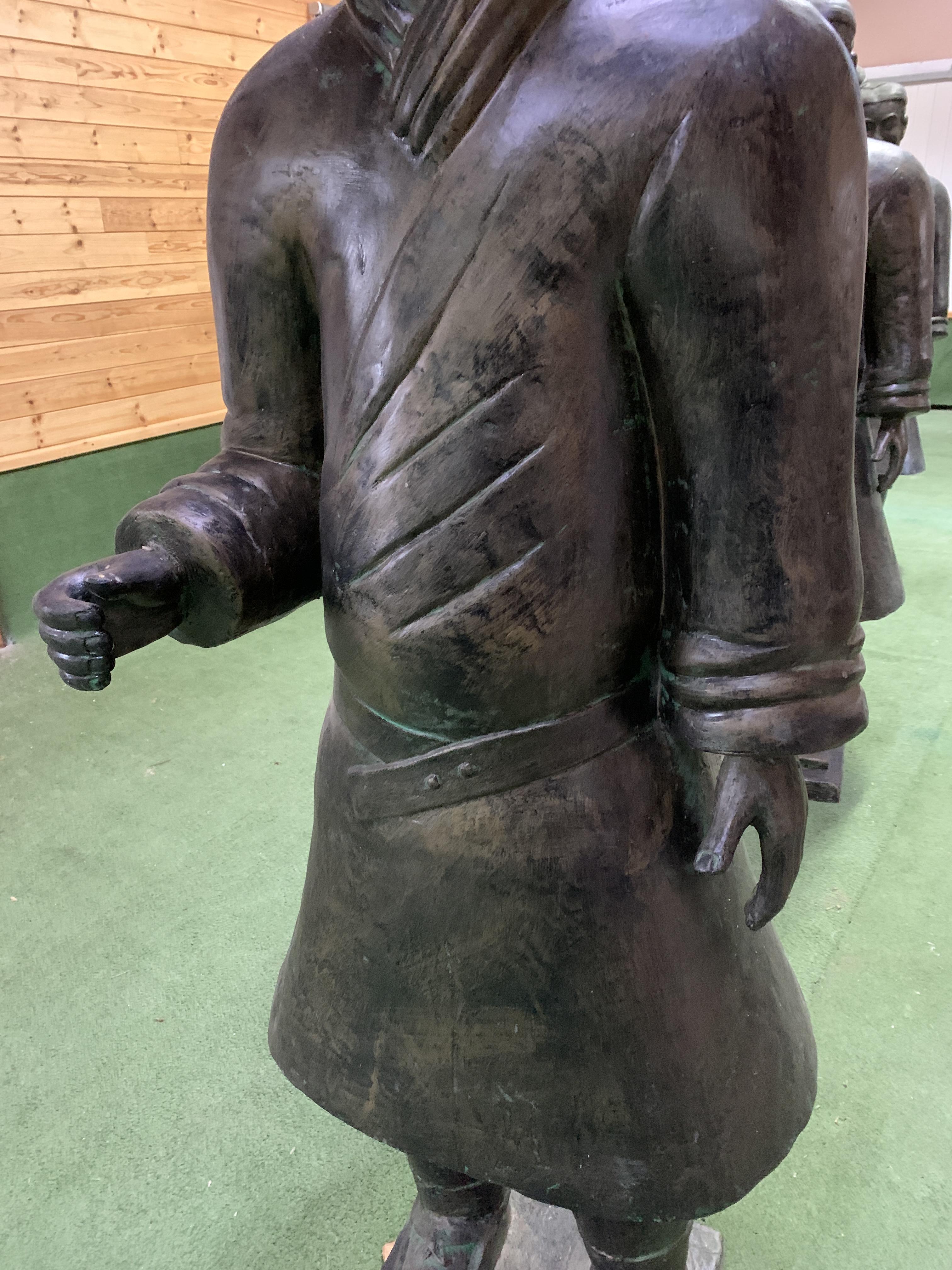 A Qin style terracotta figure of a standing soldier - Image 6 of 7