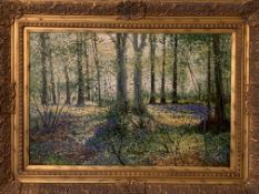 Decorative gilt framed oil on canvas, signed Peter Snell