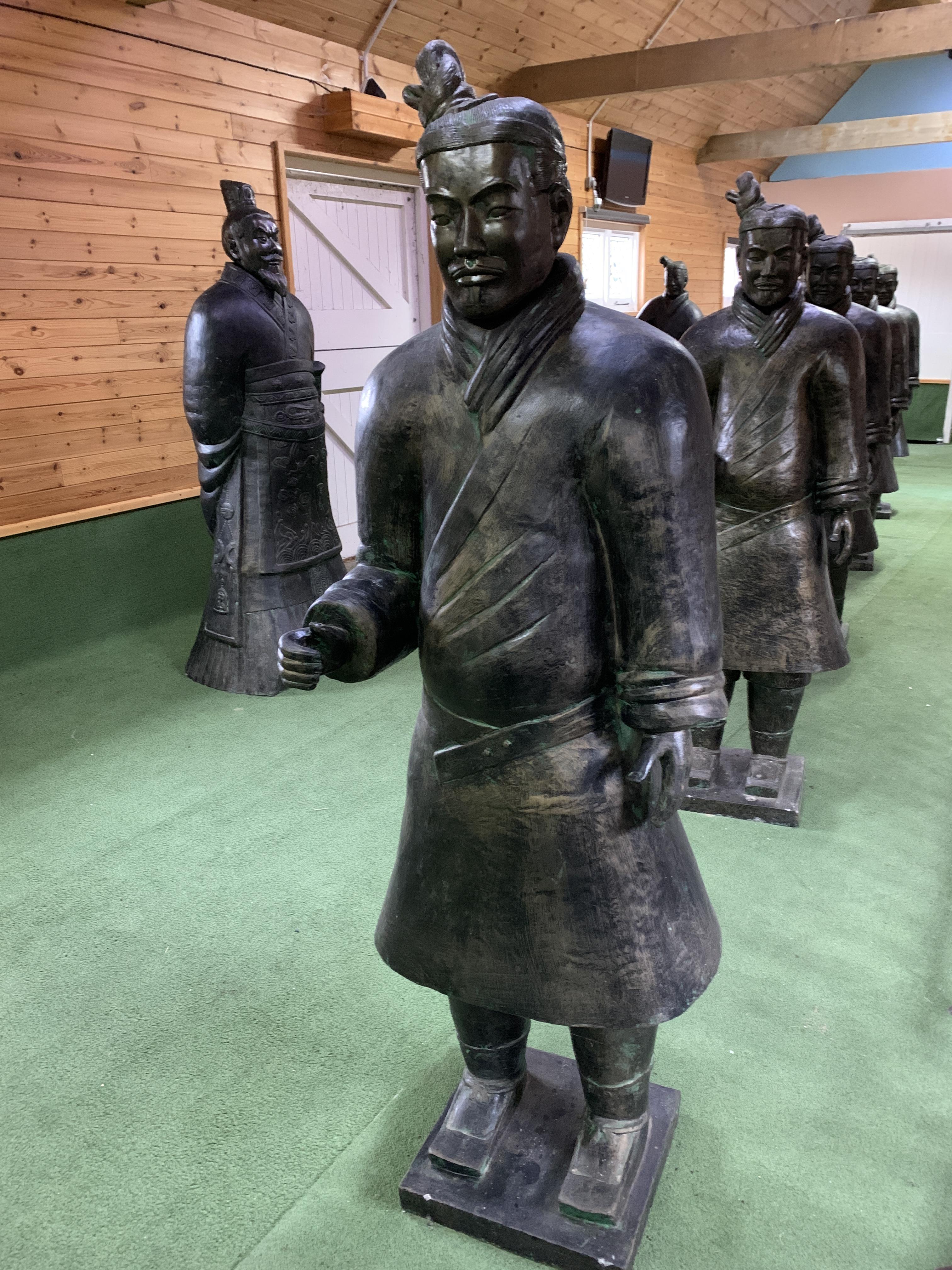 A Qin style terracotta figure of a standing soldier - Image 3 of 6