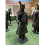 A Qin style terracotta figure of an infantry soldier