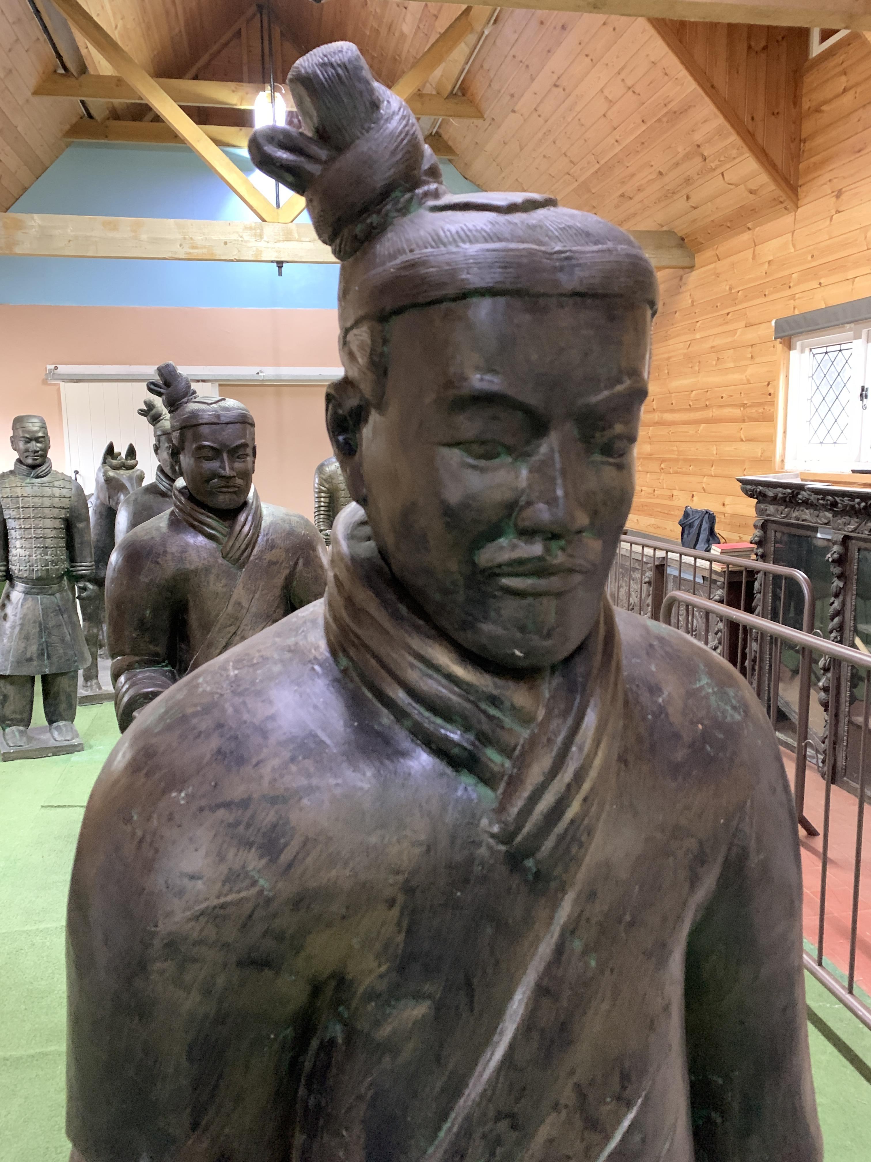 A Qin style terracotta figure of a standing soldier - Image 2 of 7