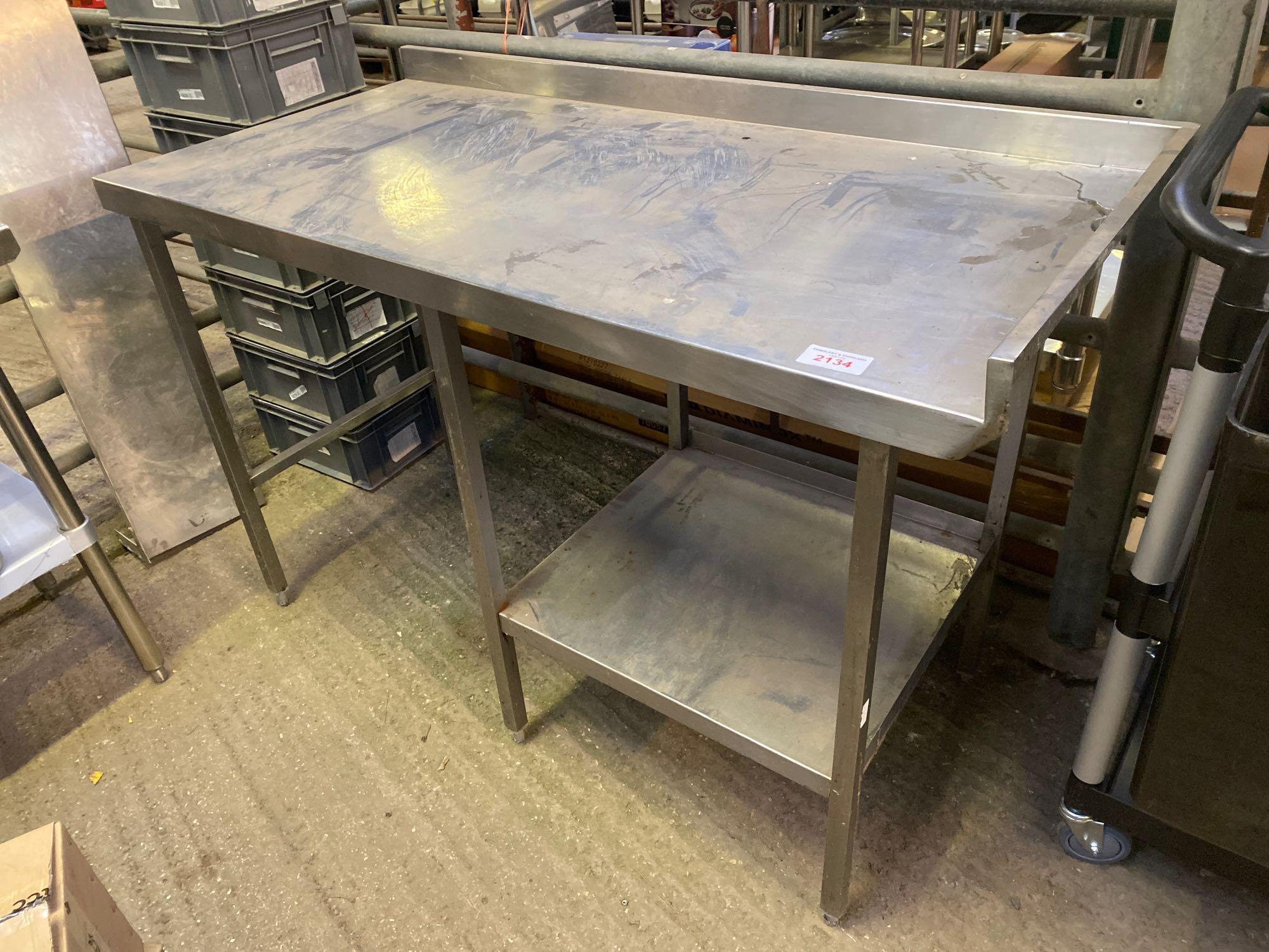 Stainless steel preparation table