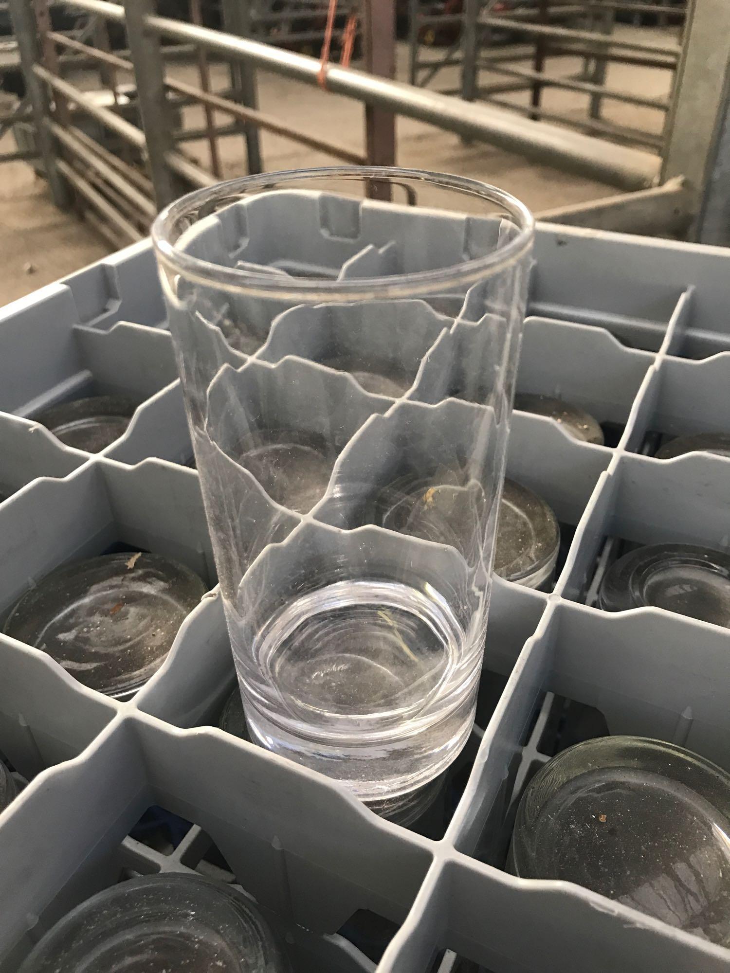 Tray of 36 wine glasses