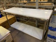Diaminox preparation table with undershelf