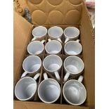 Twelve straight sided mugs