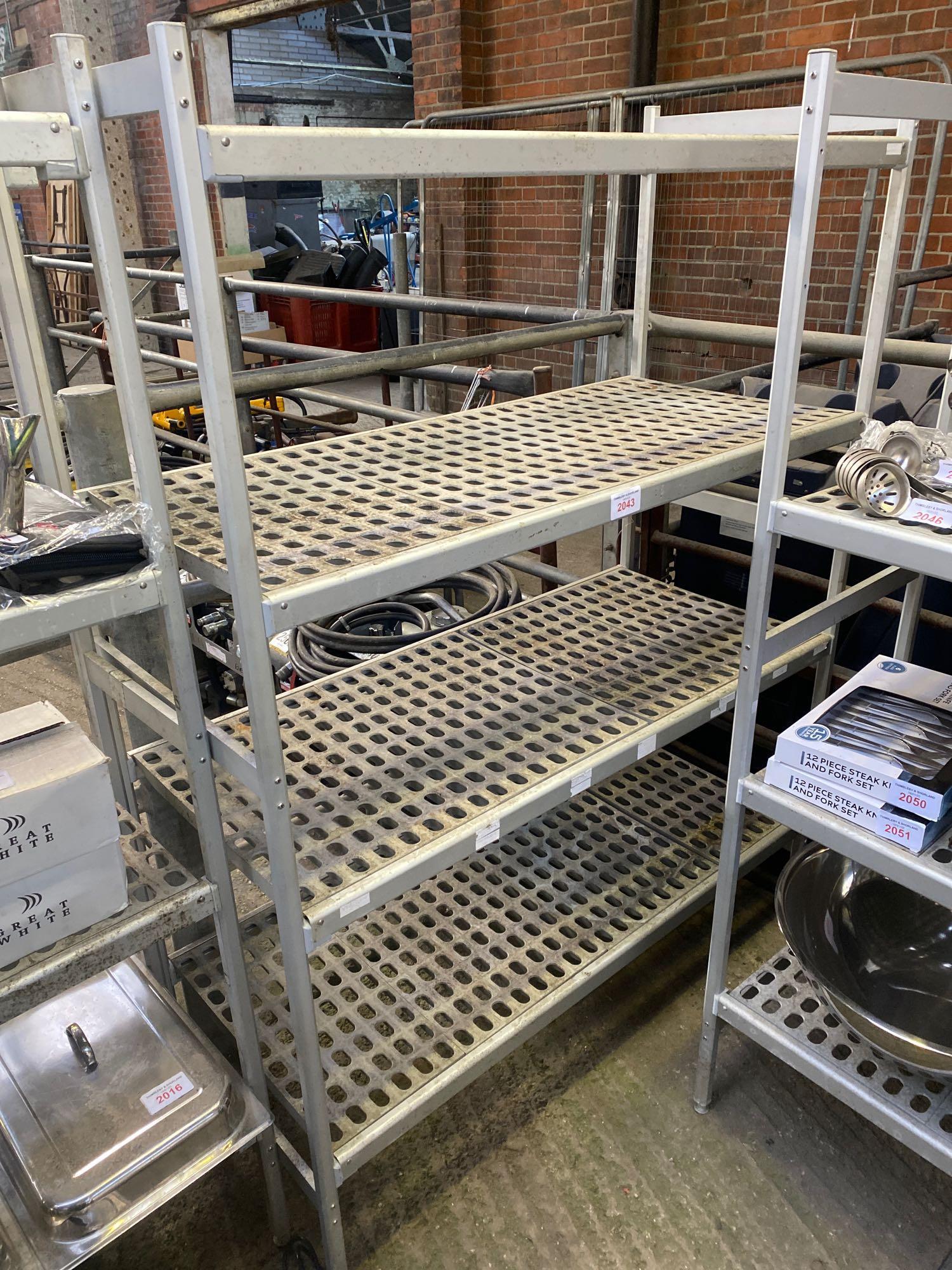 Four tier aluminium racking