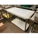 Stainless steel preparation table with shelf