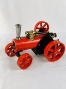 Model steam traction engine.