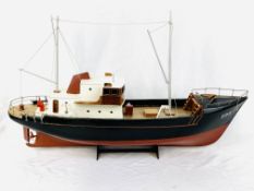 Wooden model of a trawler, 'Flevo'