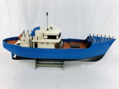 Wooden model trawler