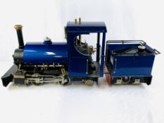 "Sweet Pea" 0-4-0 5" gauge Contractor's Locomotive and tender