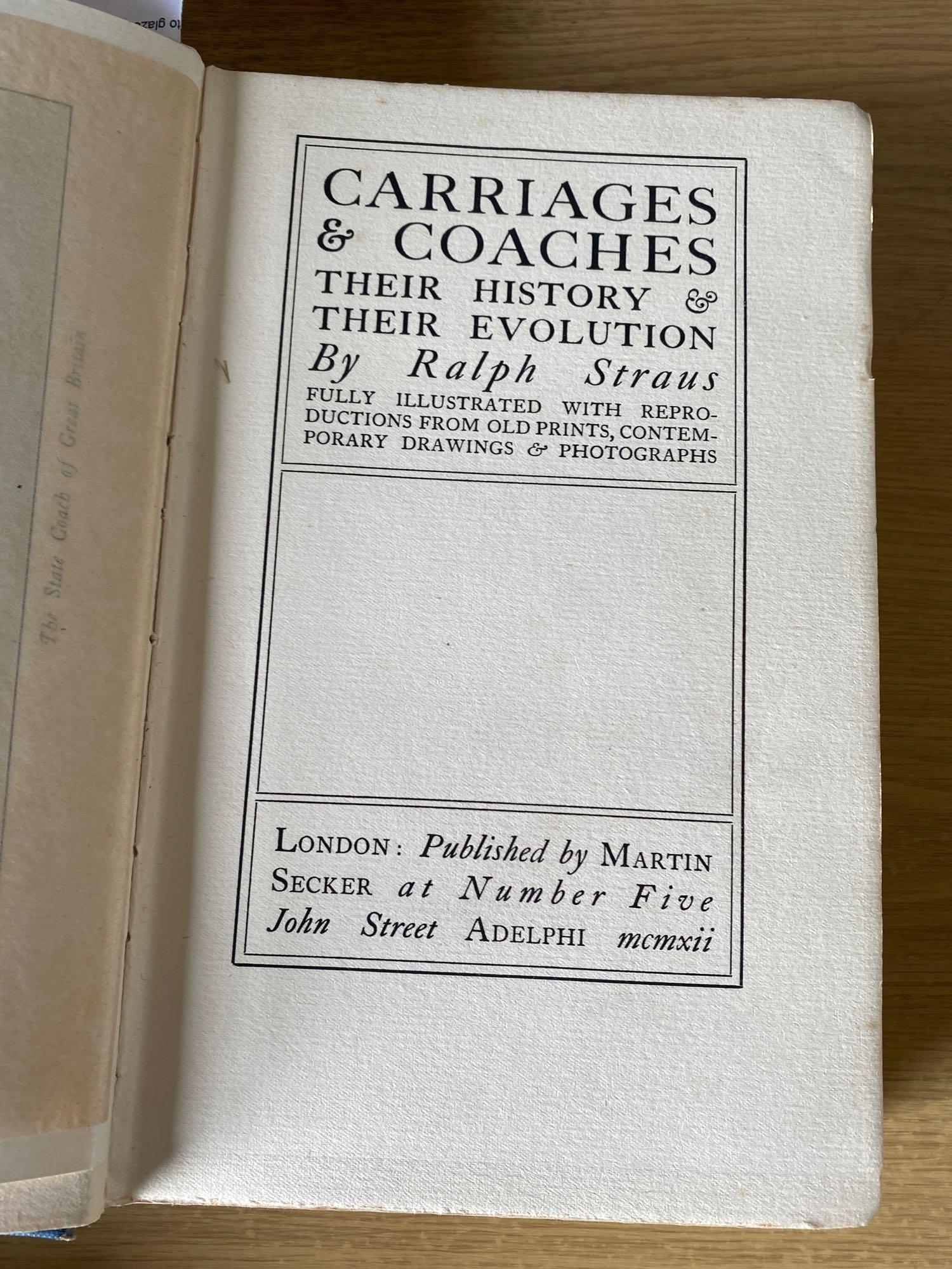 History of the Art of Coachbuilding by G A Thrupp, 1877; and Carriages & Coaches by Ralph Straus - Image 5 of 6