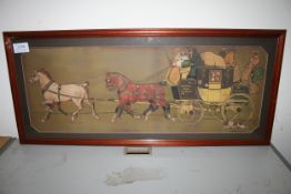 Coaching Panel by Cecil Aldin The Liverpool Coach 44 x20