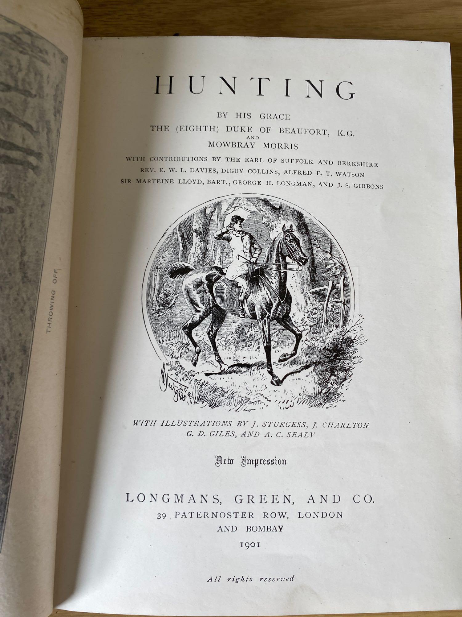 Hunting, Badminton Library edition 1901; and "The Analysis of the Hunting Field", 1904 - Image 4 of 7