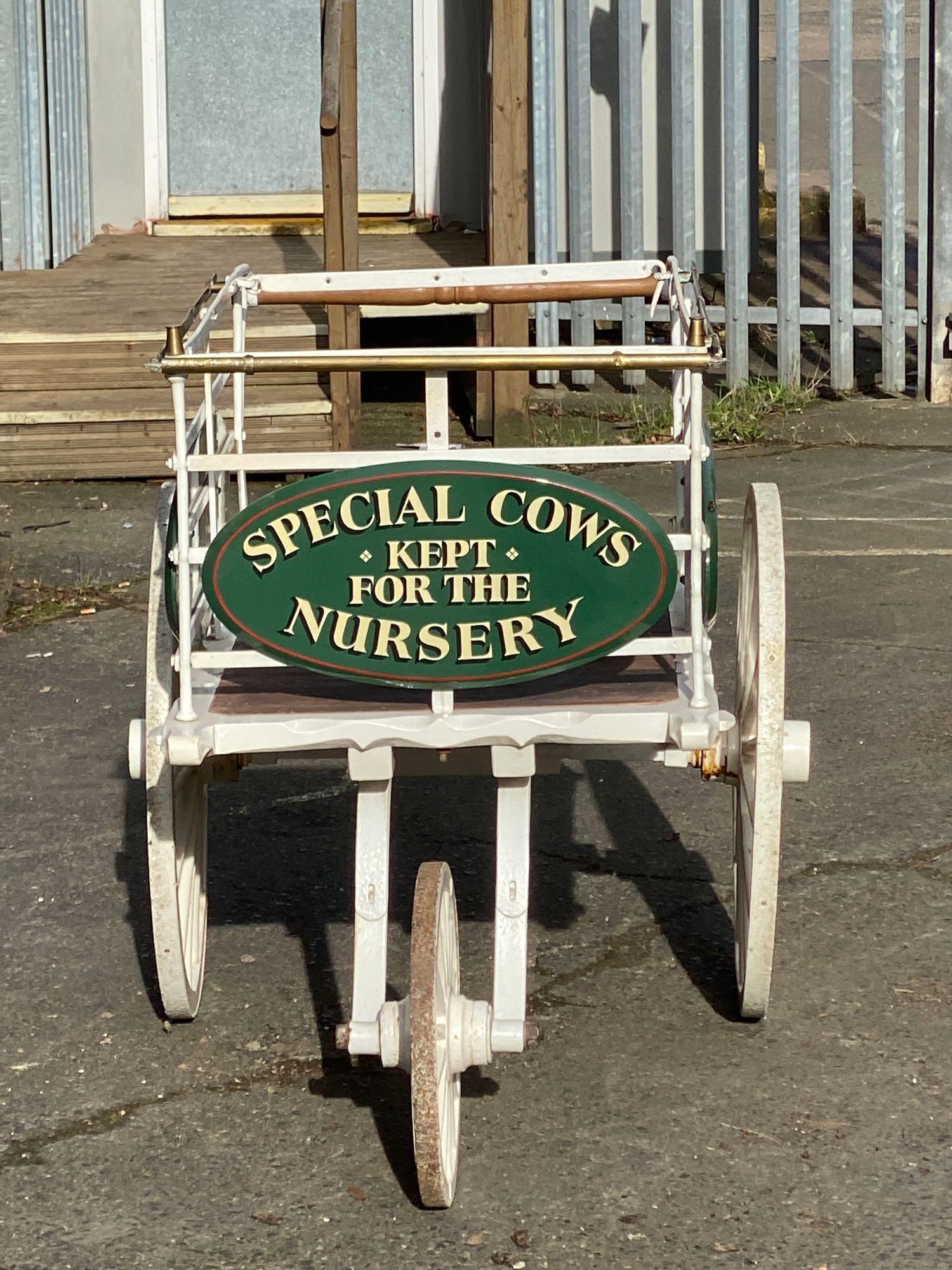 VICTORIAN THREE WHEEL MILK DELIVERY HAND CART - Image 4 of 8