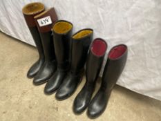 Three pairs small rubber boots