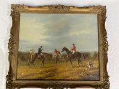 Three gilt framed oil paintings