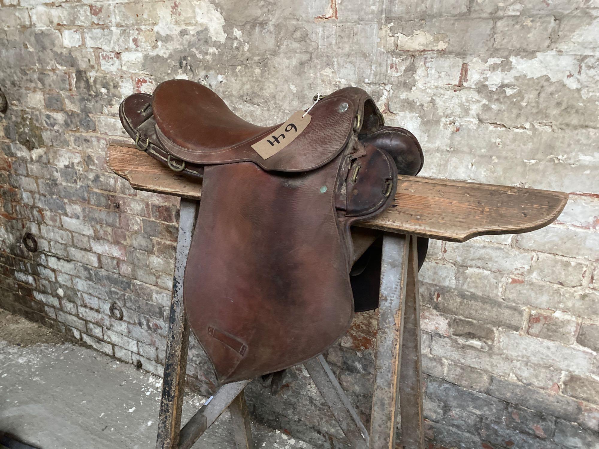 18" military saddle by Barnsby together with a 17" military saddle - Image 3 of 4