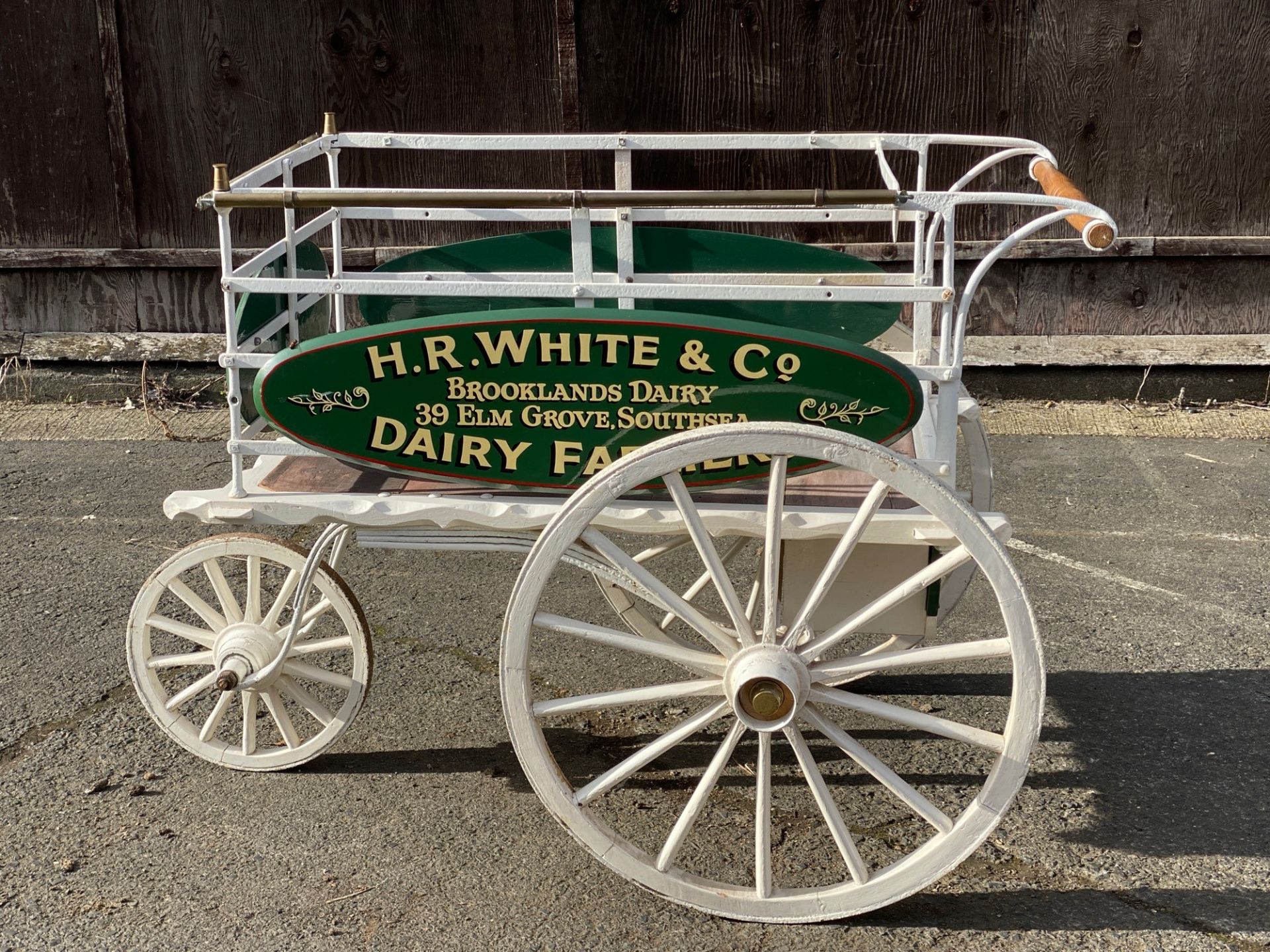 VICTORIAN THREE WHEEL MILK DELIVERY HAND CART - Image 8 of 8