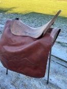16" Army saddle and cover