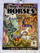 How to Draw Horses by Walter Foster, published in the USA. Covers and some parts loose