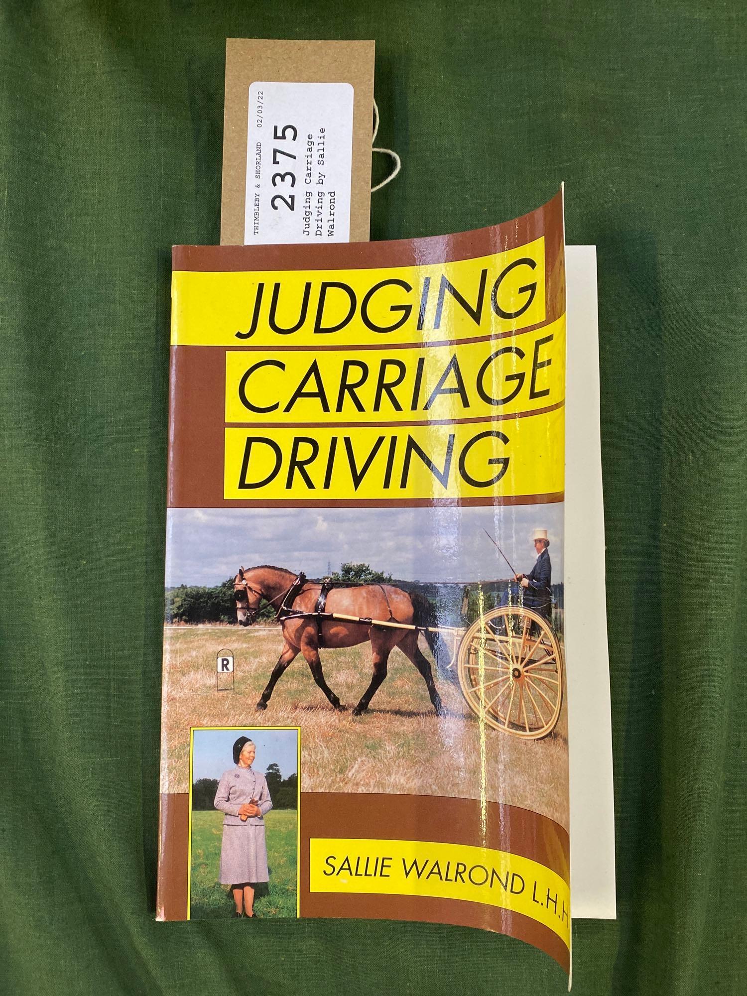 Judging Carriage Driving by Sallie Walrond