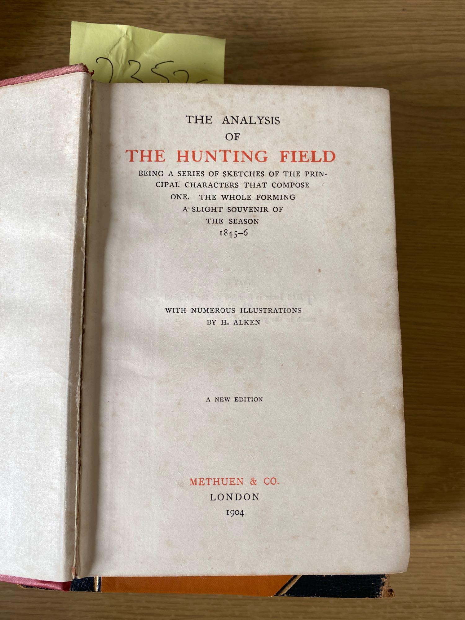 Hunting, Badminton Library edition 1901; and "The Analysis of the Hunting Field", 1904 - Image 2 of 7