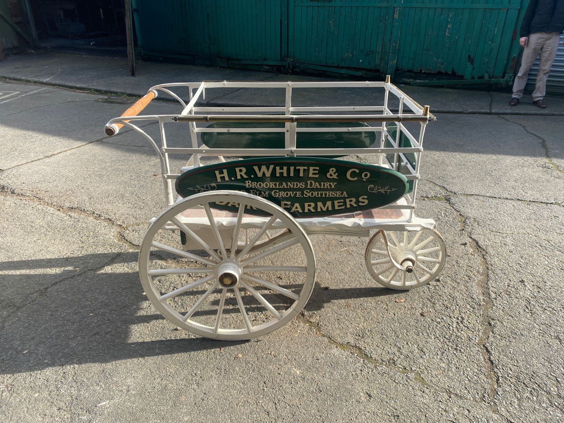 VICTORIAN THREE WHEEL MILK DELIVERY HAND CART - Image 6 of 8