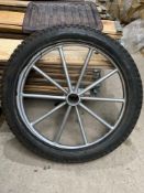 Ten spoke wheel with pneumatic tyre 3.00-23