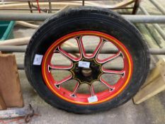 Three stud artillery wheel a tyre