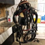 Set of used black leather harness to suit 14.2 to 15.2hh