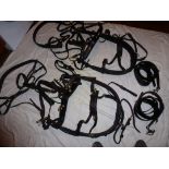 Pair working breastcollar harness by John McDonald to fit large ponies. No bridles.