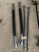 Two shaft ends and two padded shaft ends, all unused