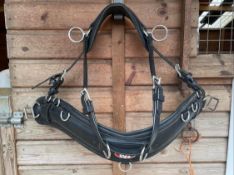 A black/whitemetal empathy collar by Zilco to fit a pony, with neck straps, new and unused
