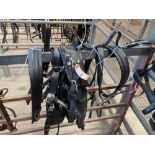 Set of black/whitemetal pony harness. This lot carries VAT.