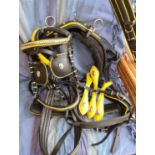 Set of black/yellow synthetic trade harness to fit a cob.