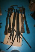 Qty Heavy Horse harness parts and backbands