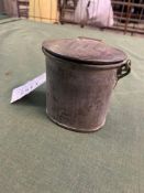 Small steel and brass milk can